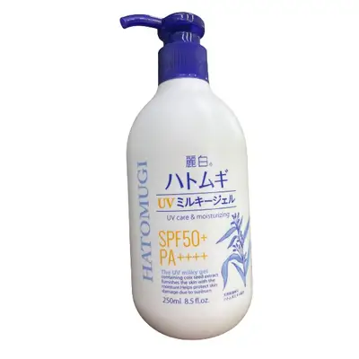 Hatomugi UV care & moisturizing sunscreen spf 50+ 250ml