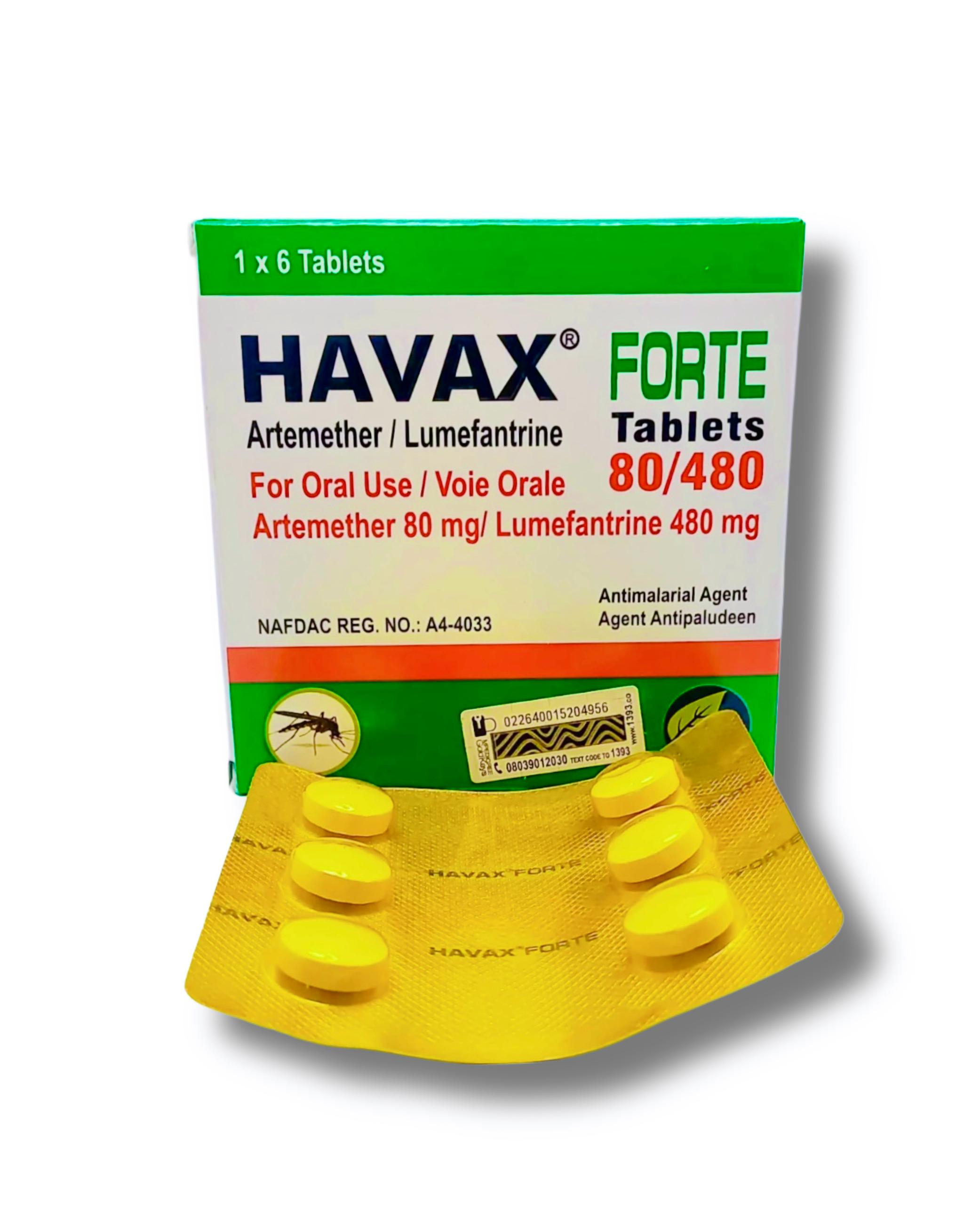 Havax Forte Tablets 80/480mg x6