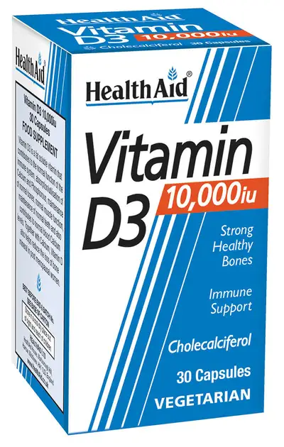 Health aid Vit D3 10,000IU 30 capsules