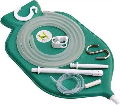 HealthGoodsIn 2-Quart Enema and Douche Kit (Reusable, Green)