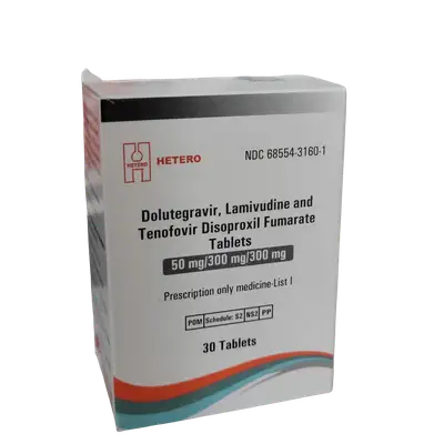 Hetero Tenofovir/Lamivudine 300mg/300mg (30 Tablets)