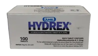 Hydrex 25mg (Hydrochlorothiazide) 10 Tablets