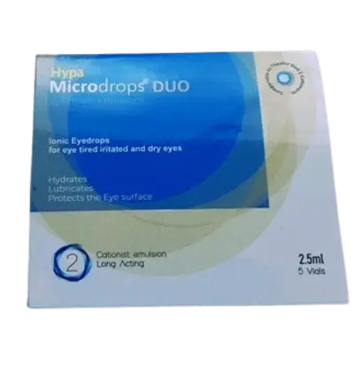 Hypa microdrops DUO eye drops emulsions 5 ampoules pack