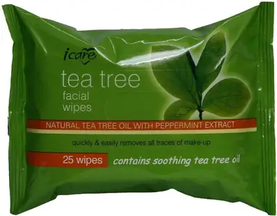 ICARE TEA TREE FACIAL WIPES X 25