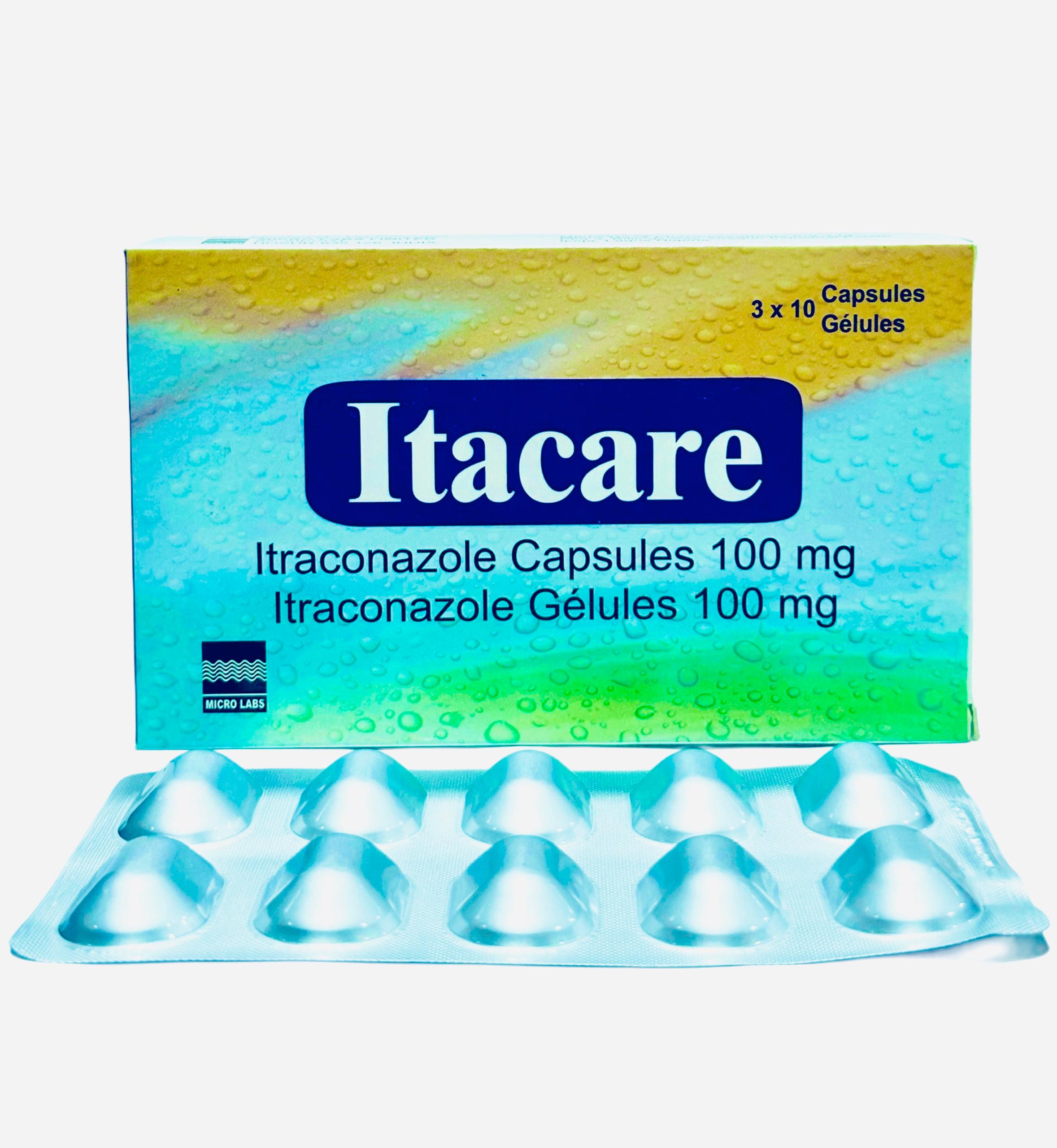 Itacare Capsules 100mg (Itraconazole) x30