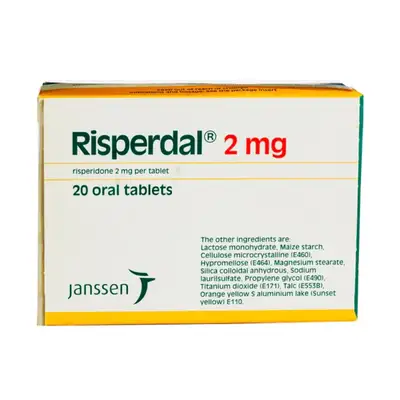 Janssen Risperdal 2mg Turkish 10 tablets sachet