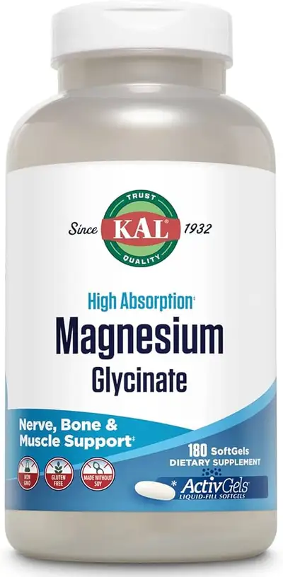KAL MAGNESIUM GLYCINATE ACTIVE GELS 315MG X 180 TABS