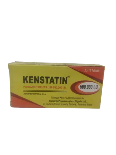 Kenstatin Nystatin 500,000 IU 20 tablets pack