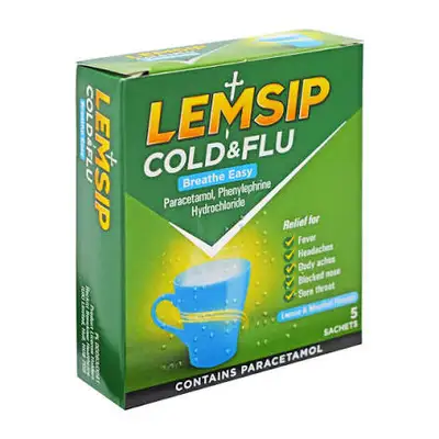 Lemsip Cold & Flu Breathe Easy 5 Sachets
