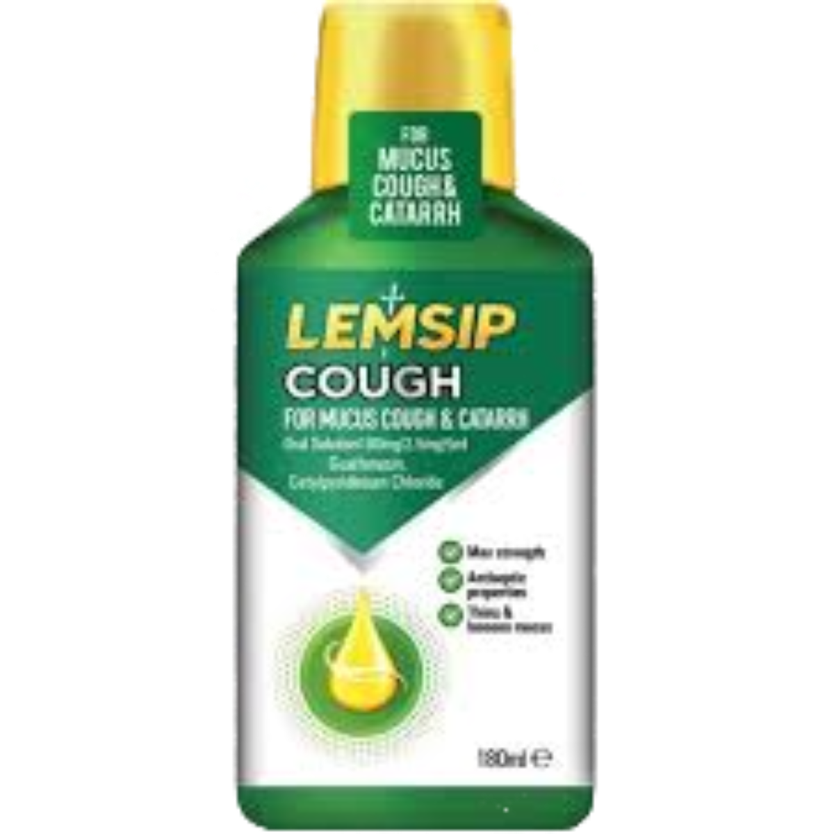 Lemsip Cough For Mucus Cold And Catarrh, 180ml