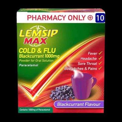 Lemsip Max Cold & Flu Blackcurrant Tea 5 Sachets
