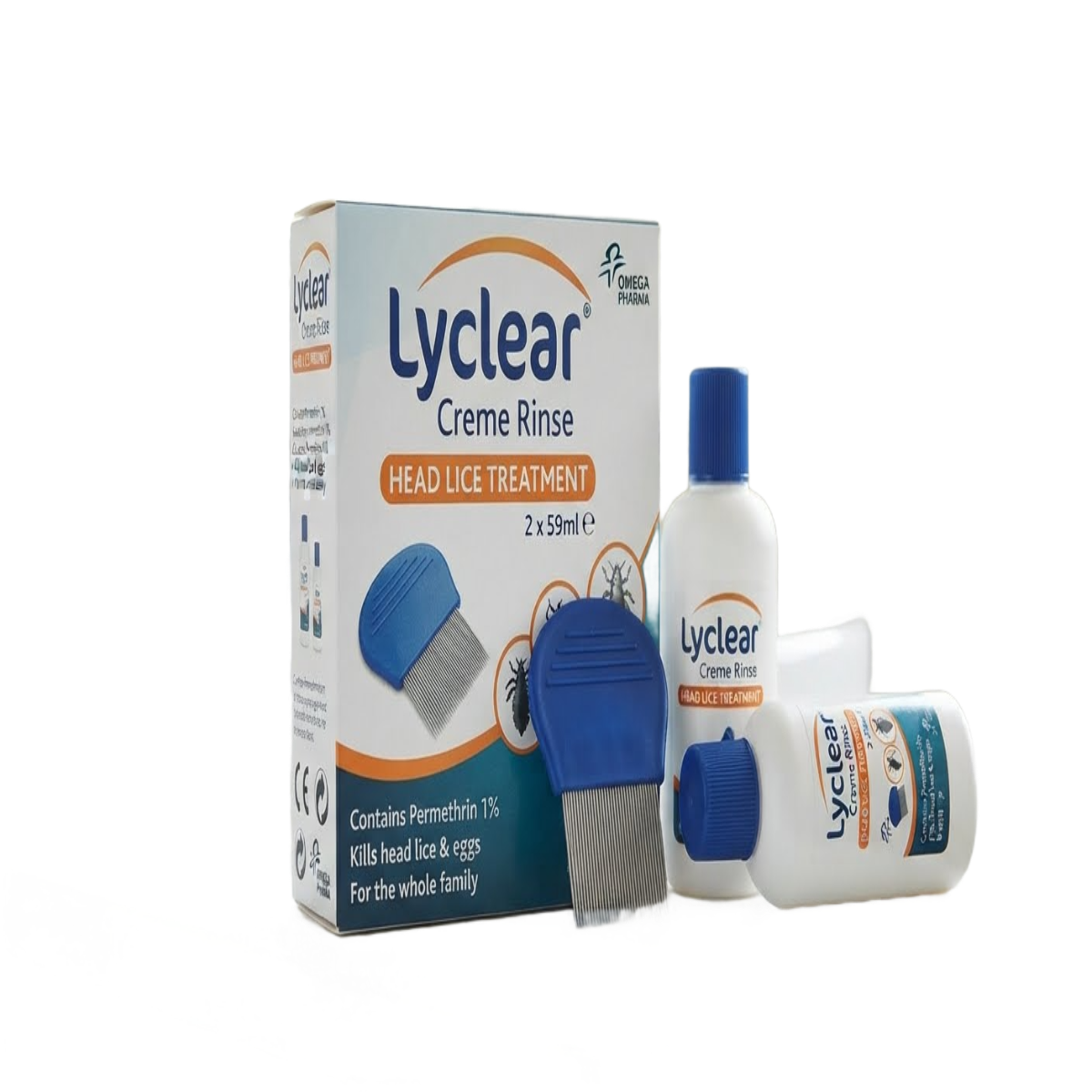 Lyclear Creme Rinse - Head Lice Treatment, 2 x 59ml