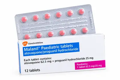 Malarone Paediatric 62.5mg/25mg 12 Tablets