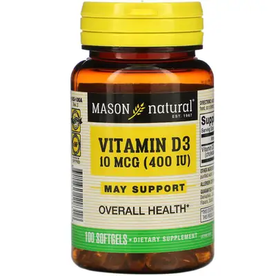 MASON VITAMIN D3 400IU X100 CHEWABLES