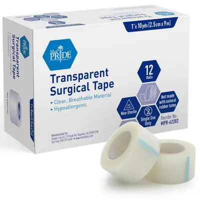 Med Pride Transparent Surgical Tape 1 inch x 10 yards