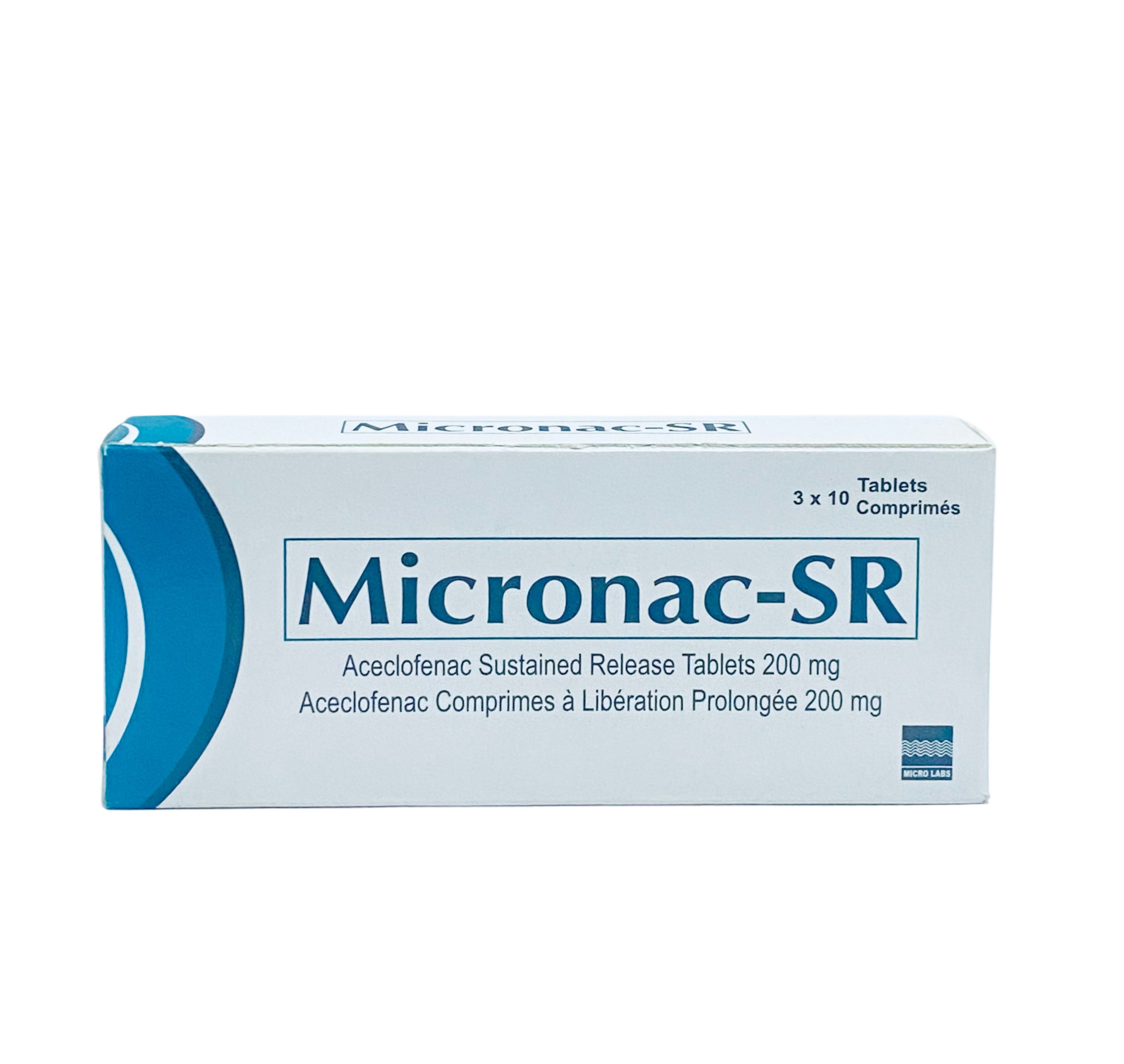 Micronac SR 100mg Tablet (Aceclofenac) x30