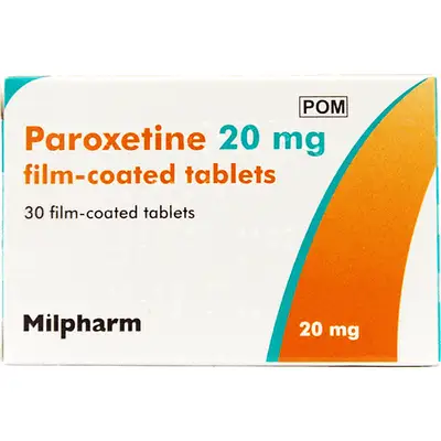 Milpharm Paroxetine 20mg 30 film coated tablets