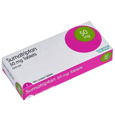Milpharm Sumatriptan 50mg 6 tablets pack