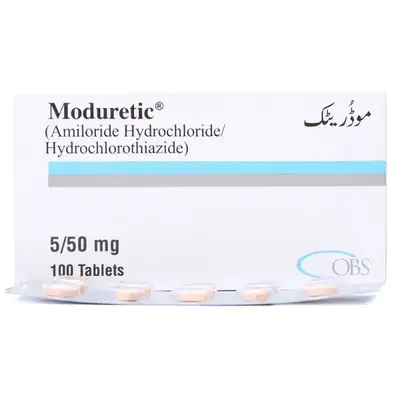 Moduretic 5/50mg Tablets (Amiloride/Hydrochlorothiazide)