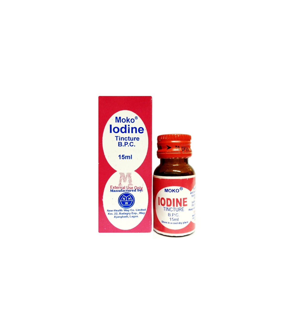 Moko Iodine Antiseptic Solution First Aid Bottle
