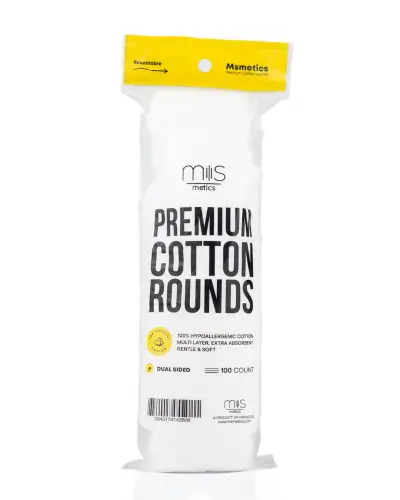 Msmetics Premium Cotton Rounds 100 Count