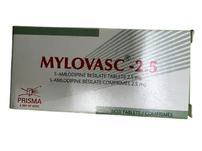 Mylovasc 2.5mg 30 Tablets (S-Amlodipine)