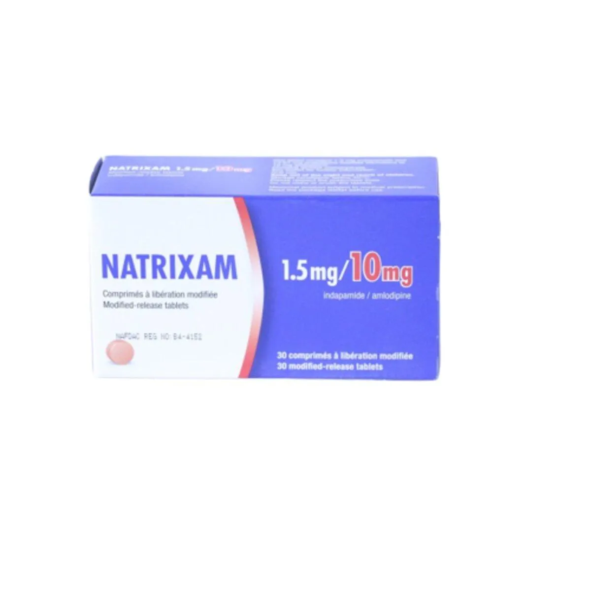 Natrixam 1.5mg/10mg Tablets - Indapamide Amlodipine, 30 Tablets