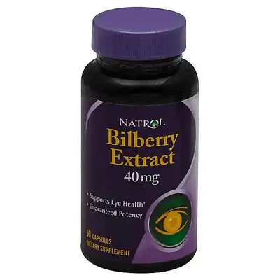 NATROL BILLBERRY EXTRACT 40MG X 60 CAPS