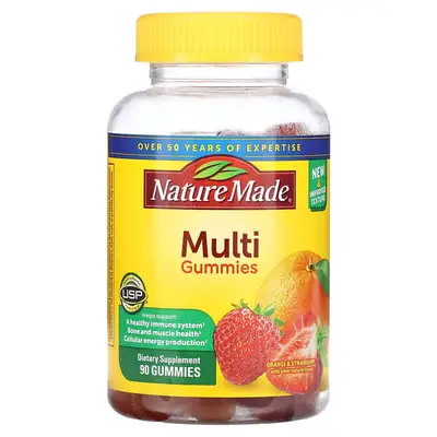 NATURE MADE MULTI GUMMIES ORANGE & STRAWBERRY FLAVOURS X 90 TABS