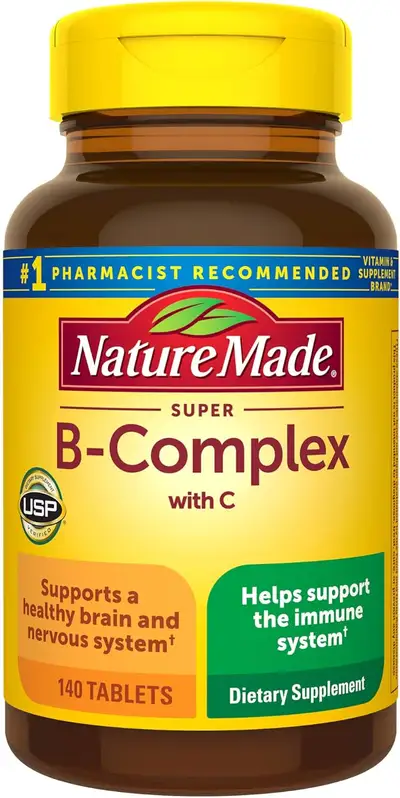 NATURE MADE SUPER B-COMPLEX WITH VITAMIN C X 140 TABS