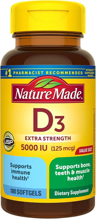 NATURE MADE VITAMIN D3 5000IU X 180 SOFTGELS