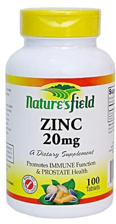 NATURE'S FIELD ZINC 20MG X 100 TABS
