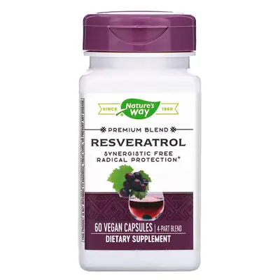 NATURE'S WAY RESVERATROL X 60 VEG CAPS