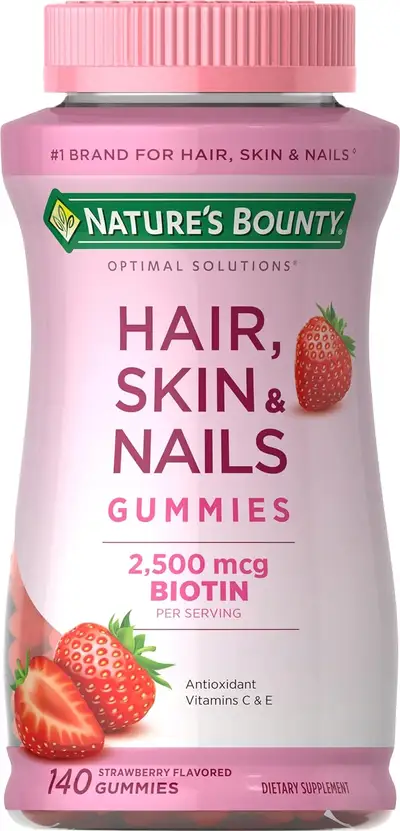 NATURES BOUNTY (HAIR, SKIN AND NAILS) 2500MCG BIOTIN X 140 GUMMIES