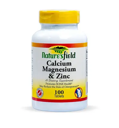 NATURES FIELD CALCIUM, MAGNESIUM & ZINC X100 TABS