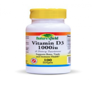 Natures Field Vitamin D3 1000iu X 100 Softgels