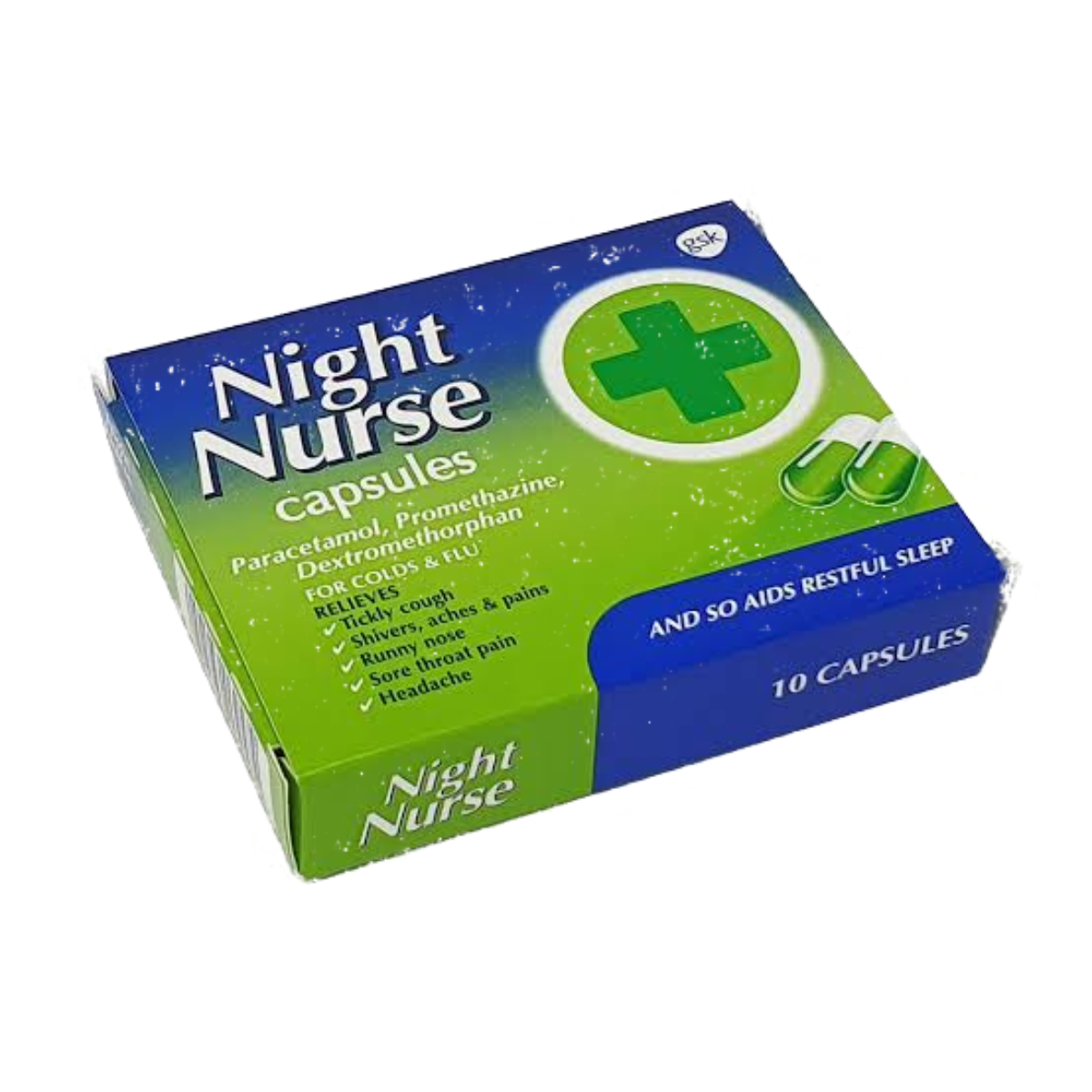 Night Nurse Capsules - Cold and Flu Relief, 10 Capsules