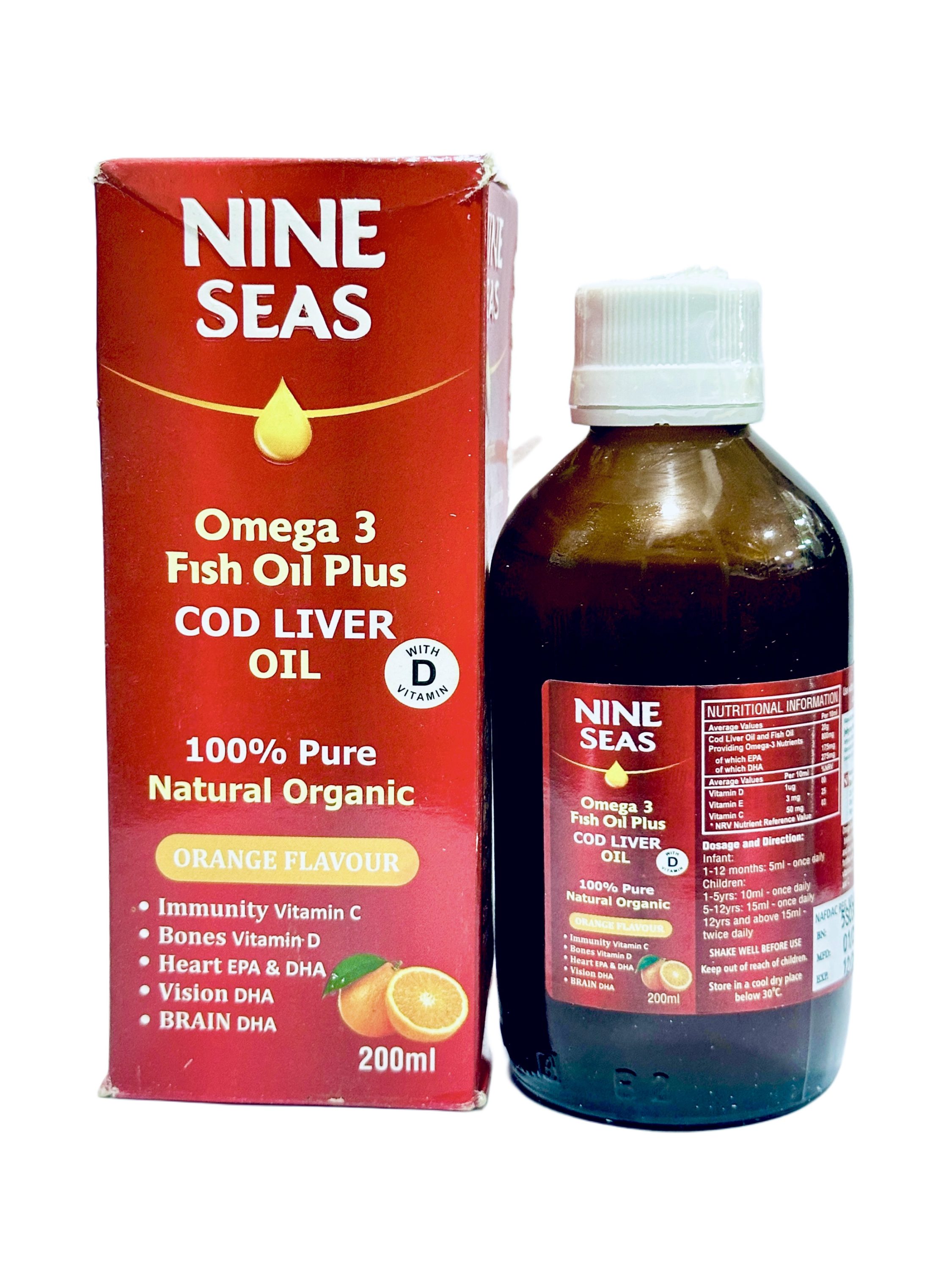 Nine Seas Omega 3 Fish Oil (Orange) x200ml