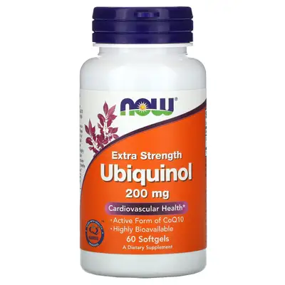 Now extra strength Ubiquinol 200mg 60 softgels