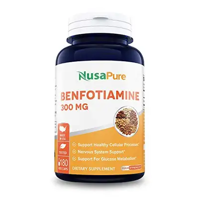 NUSAPURE BENFOTIAMINE 300MG X 180 VEG CAPS