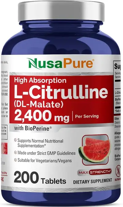 NUSAPURE L-CITRULLINE CAPSULES 1500MG