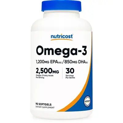 Nutricost Omega-3 2500mg 90 softgels