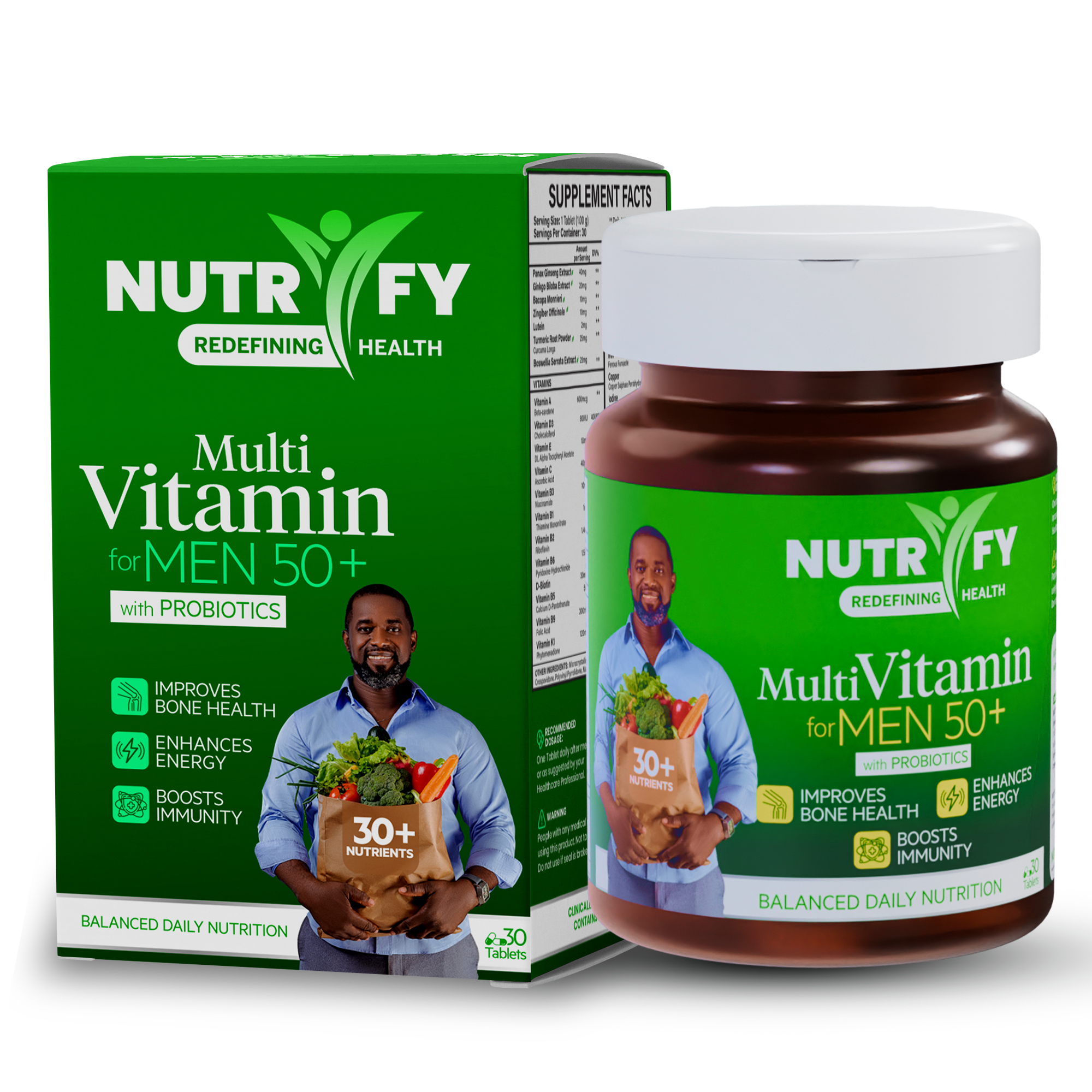 NUTRIFY Multivitamin for Men 50+ X60