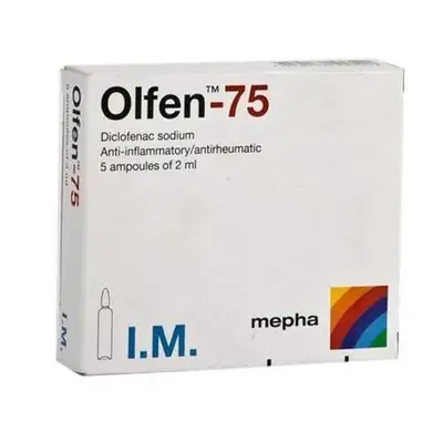 Olfen 75mg/2ml Injection x5 Ampoules