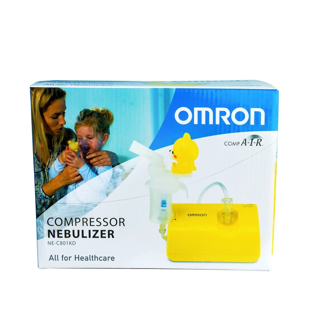 Omron Kids Compressor Nebuliser Compair Ne-C801KD Yellow Machine