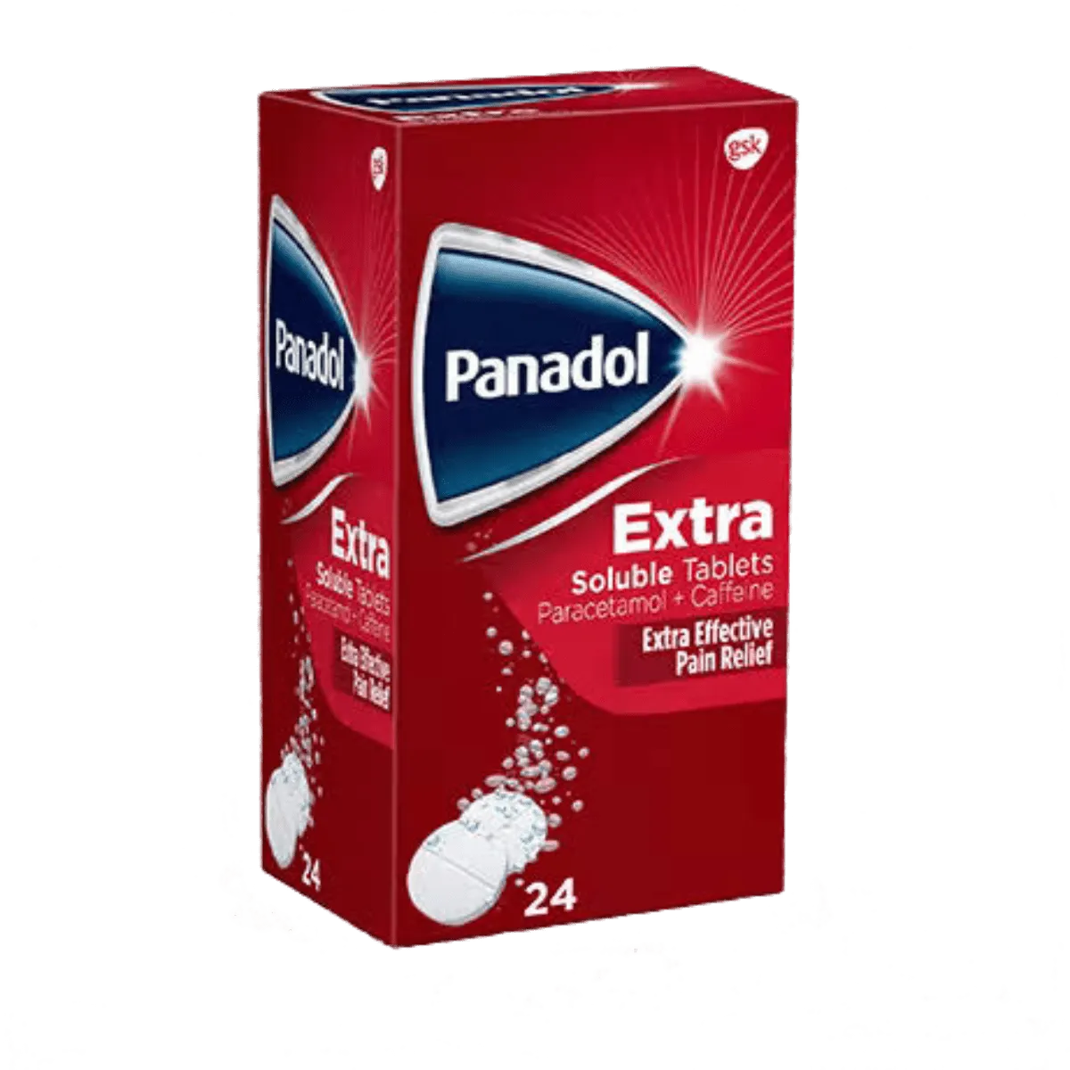 Panadol Extra Soluble Tablets - Paracetamol + Caffeine, 24 Tablets