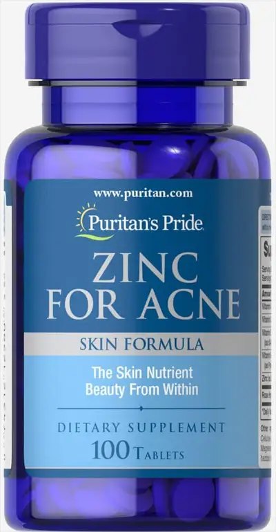 PURITAN PRIDE ZINC FOR ACNE BY 100