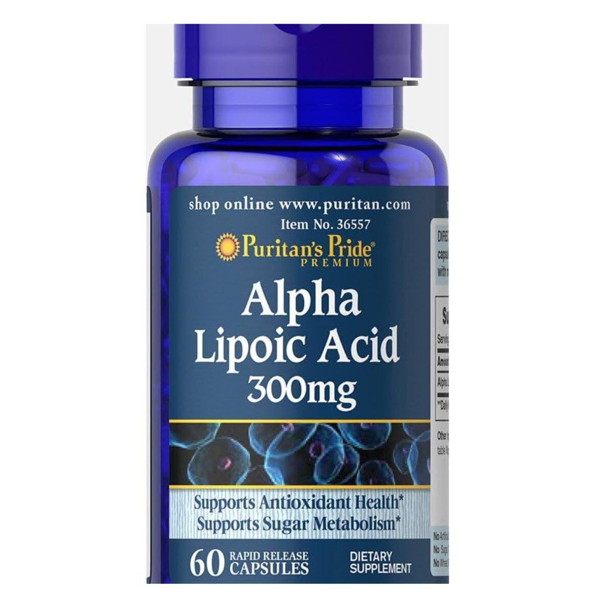 Puritan’s Pride Alpha Lipoic Acid 300mg, 60 Softgels