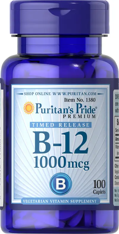 PURITAN'S PRIDE B12 1000MG X 100 CAPLETS