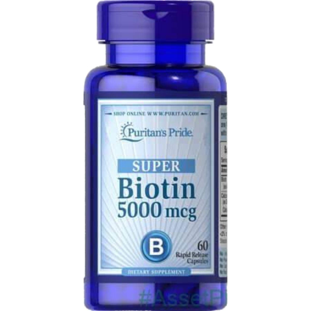 Puritan’s Pride Super Biotin 5000mcg Capsules 60 Capsules